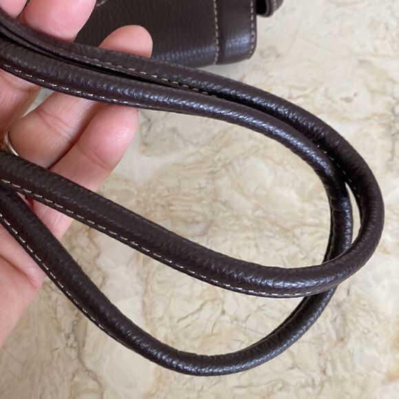NWOT Tignanello Brown Leather Cross Body Bag - Picture 11 of 14
